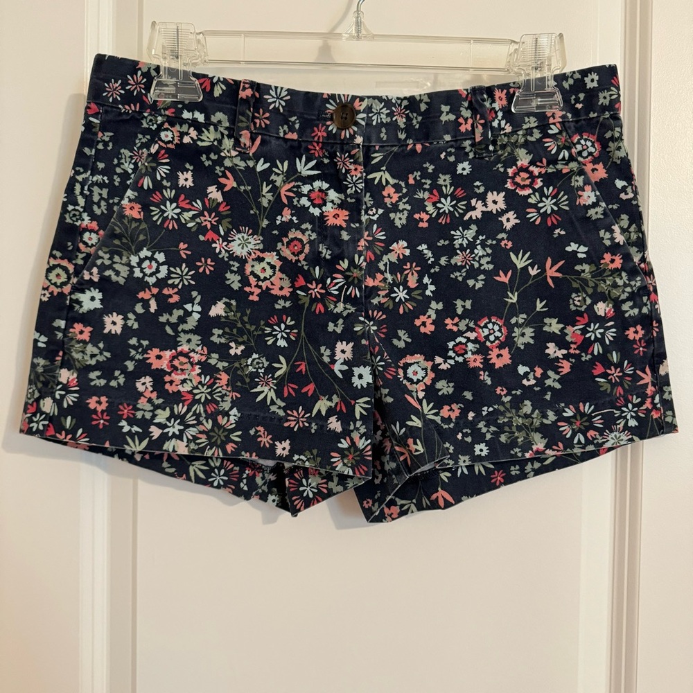 GAP Khaki Floral Blue Summer Shorts, 2